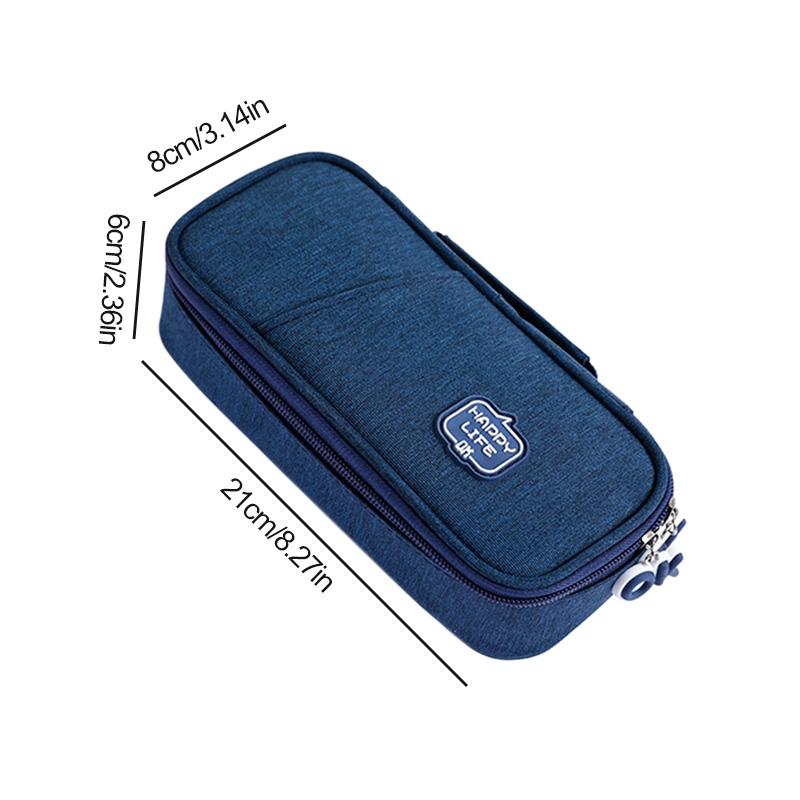 Durable Kawaii Stationery Large Capacity Canvas Pencil Case Good Selling School Supplies Customizable Size KOUZIO Brand Various