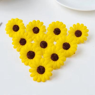 50/100Pcs 4Cm Artificial Sunflowers Scrapbook Festival Home Wedding Birthday Decortion Garden Diy Candy Boxes Bridal Accessories