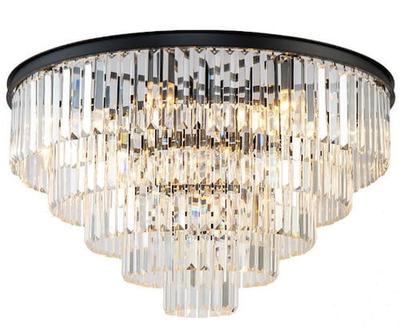 Hereford Fall XL - Round Crystal Ceiling Lamp 80cm