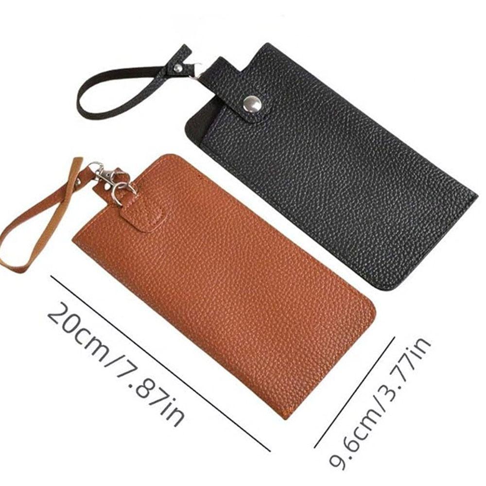 Einfarbige Sonnenbrillentasche PU-Leder Sonnenbrillenhalter Brillen-Zubehör