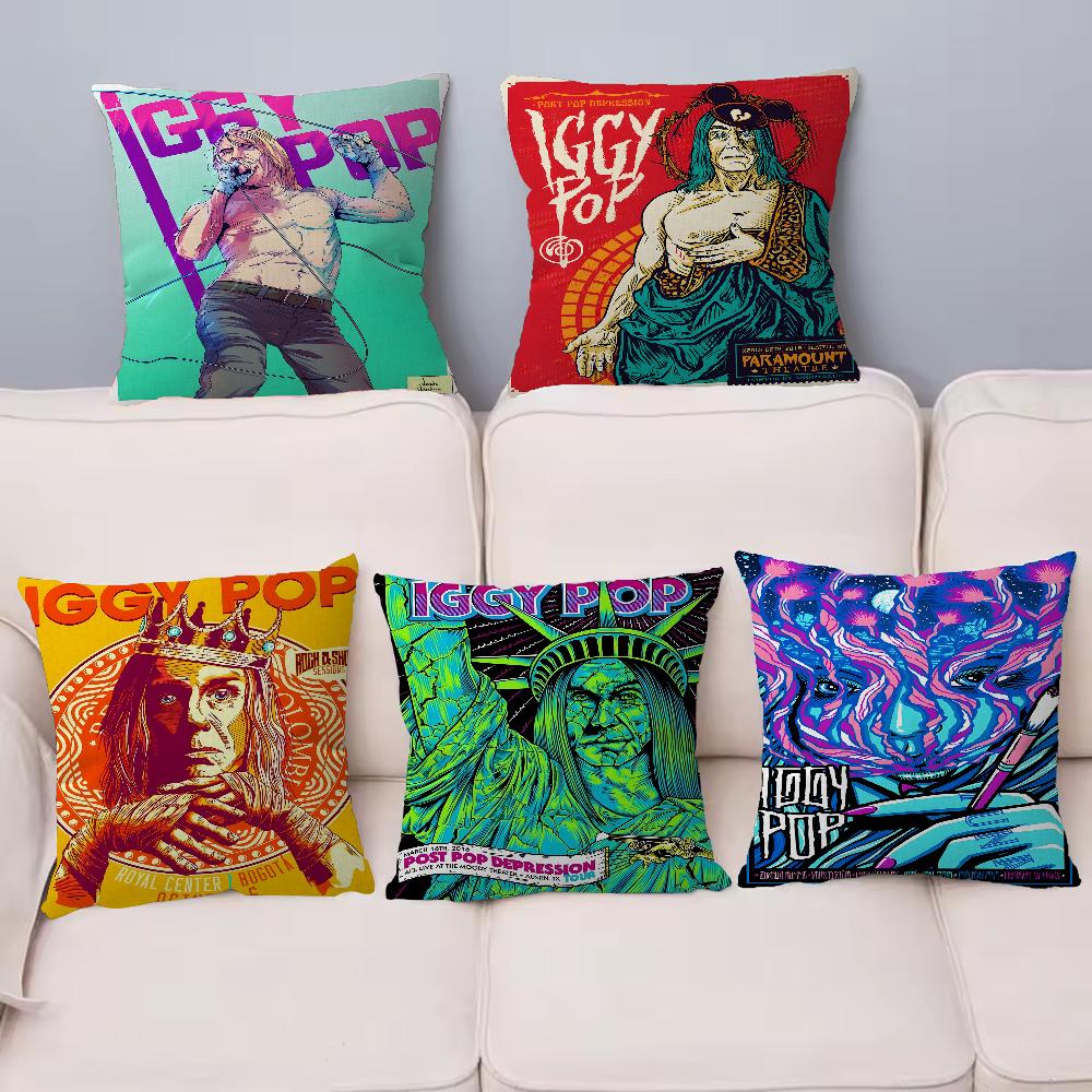L-Iggy P-Pop Band Cushion Cover Pillow Cover Decor Pillowcase Printed Cushion Case for Couch