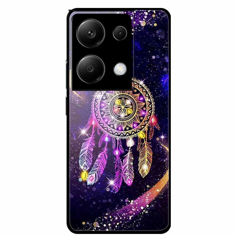 Redmi NOTE 13 PRO 4G Case with Tempered Glass & Aesthetic Color Painting