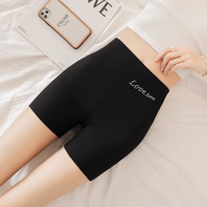

Women s Embroidered Ice Silk Safety Shorts: Mid-waist, Slimming, Thin Base Layer, Plus Size for Summer Wear. One Size - Recommended 40-75 kg