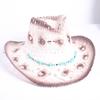 Popular European and American Classic Hollow Western Cowboy Hat Men's and Women's Fashion Vacation Breathable Sunshade Straw Hat
