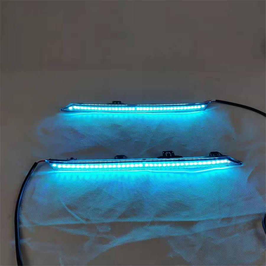 3 Color Front LED Daytime Running Lights for Toyota RAV4 2019-2020 DRL Turn Signal Lamp