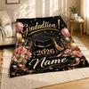 Graduation 2026 Name Text Coral Fleece Blanket