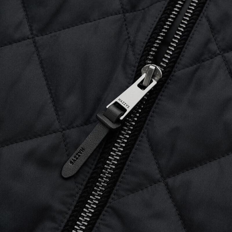 HAZZYS Women's Diamond Quilted Contrast Collar Short Padded Jacket