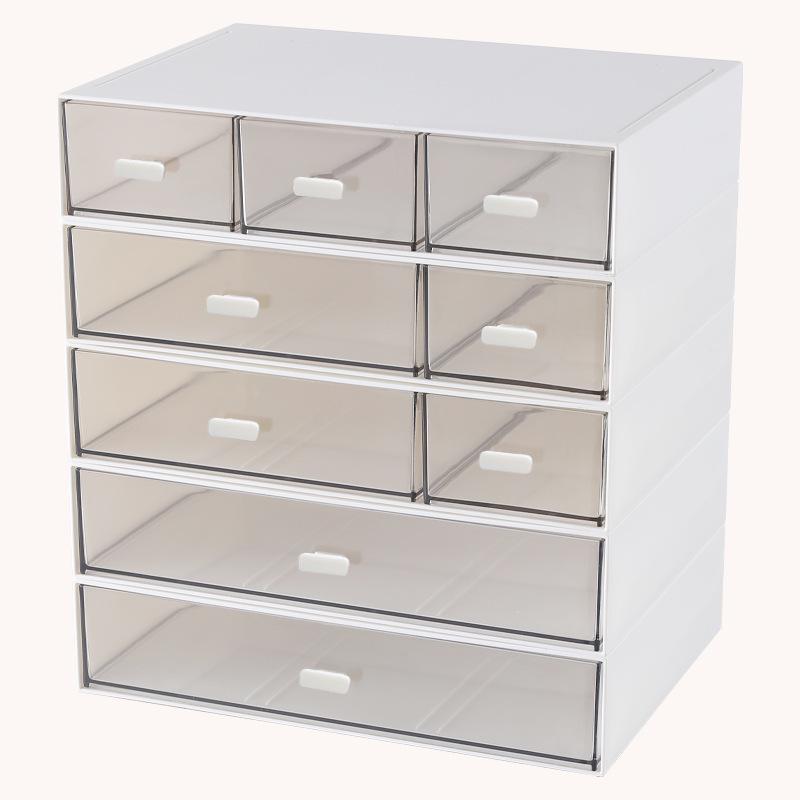 Multi-layer Transparent Acrylic Makeup & Stationery Organizer with Drawer Compartments