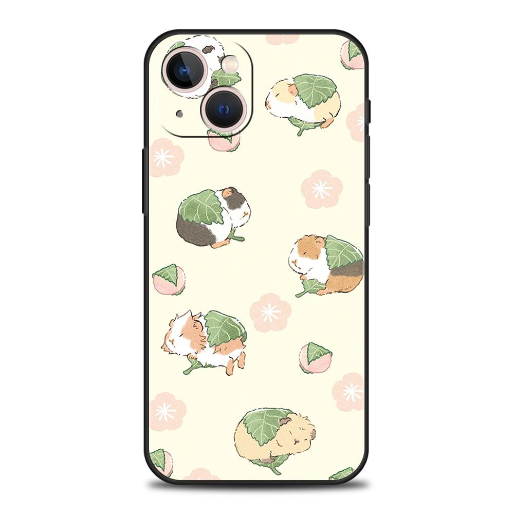 Luxury Phone Case For iPhone 17 Air 16E 16 11 15 14 Pro MAX 12 13 7 8 Plus X XR XS SE 2022 Cover Animal Guinea Pig Cavy Cute
