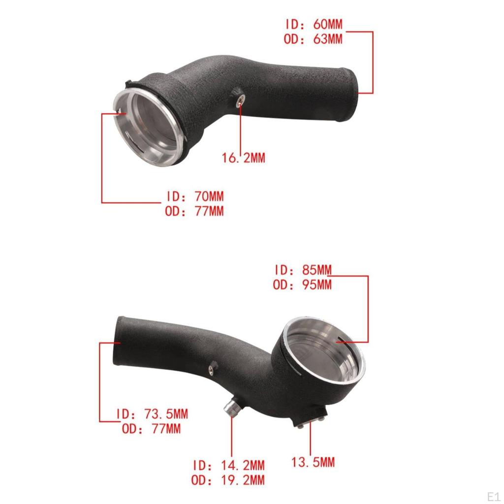 Intake Pipe Kit Aluminum with Silicone Coupler Stainless Steel