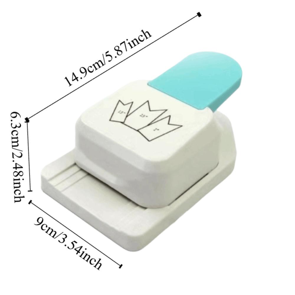 3 in 1 Label Punch Easy to Operate 1.5in+2in+2.5in Corner Paper Punch White and Blue Sturdy Plastic Alloy Paper Crafting Punch