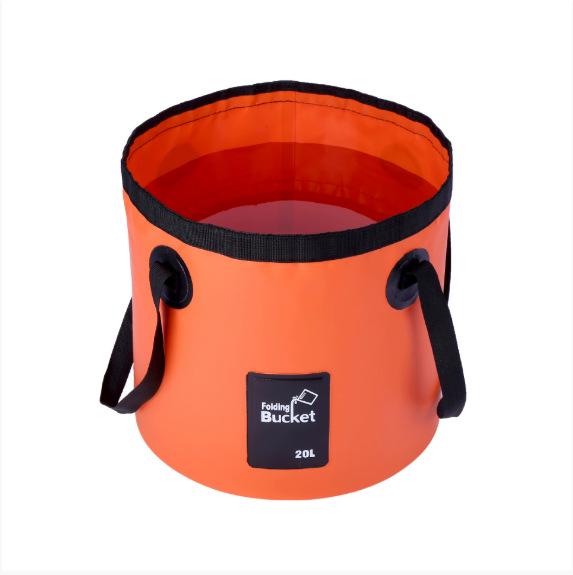 Foldable PVC Water Bucket: Portable Outdoor Camping & Fishing Bin for Multi-purpose Use