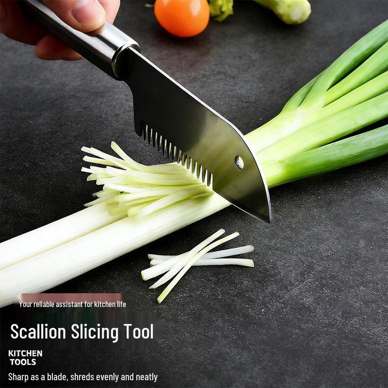 Multi-functional Stainless Steel Scallion Cutter & Grater Kitchen Tool