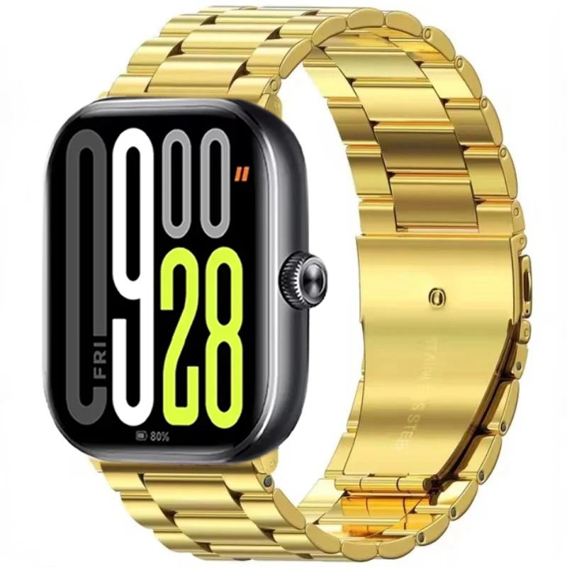 Metal Strap for Redmi Watch 5/Redmi Watch 4 Adjustable Stainless Steel Bracelet for Xiaomi Mi Band 9 Pro/Mi Band 8 Pro Wristband