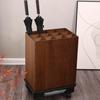 Luxury Solid Wood Umbrella Stand: Large-Capacity Hotel & Home Entryway Storage with Customizable Logo