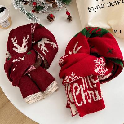 Weihnachtsgeschenk Hirsch Schal Freund und Freundin Winter Rot Warm Vielseitig Niedlich Schal Geburtstagsgeschenk