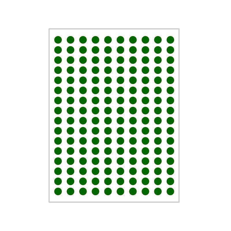 10 Colors Mixed Polka Dot Round Label Stickers: Small & Large, Red, Yellow, Blue, Green, Pink, White, Black, Orange