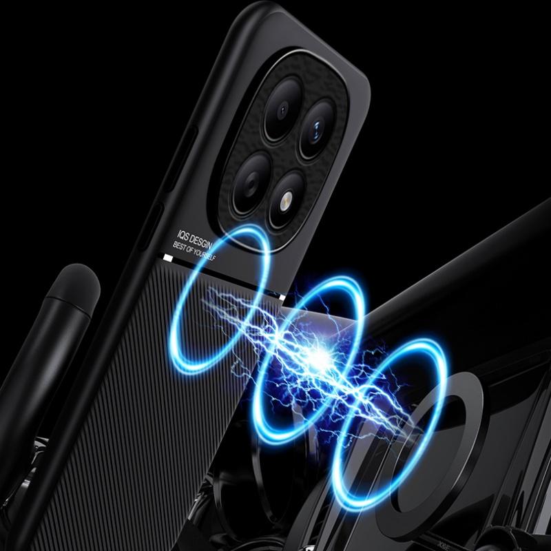 Luxury Leather Magnetic Fundas For Xiaomi Redmi Note 15 Pro+ Note 14 15 Pro Plus 4G 5G Case Soft Frame Car Holder Phone Cover