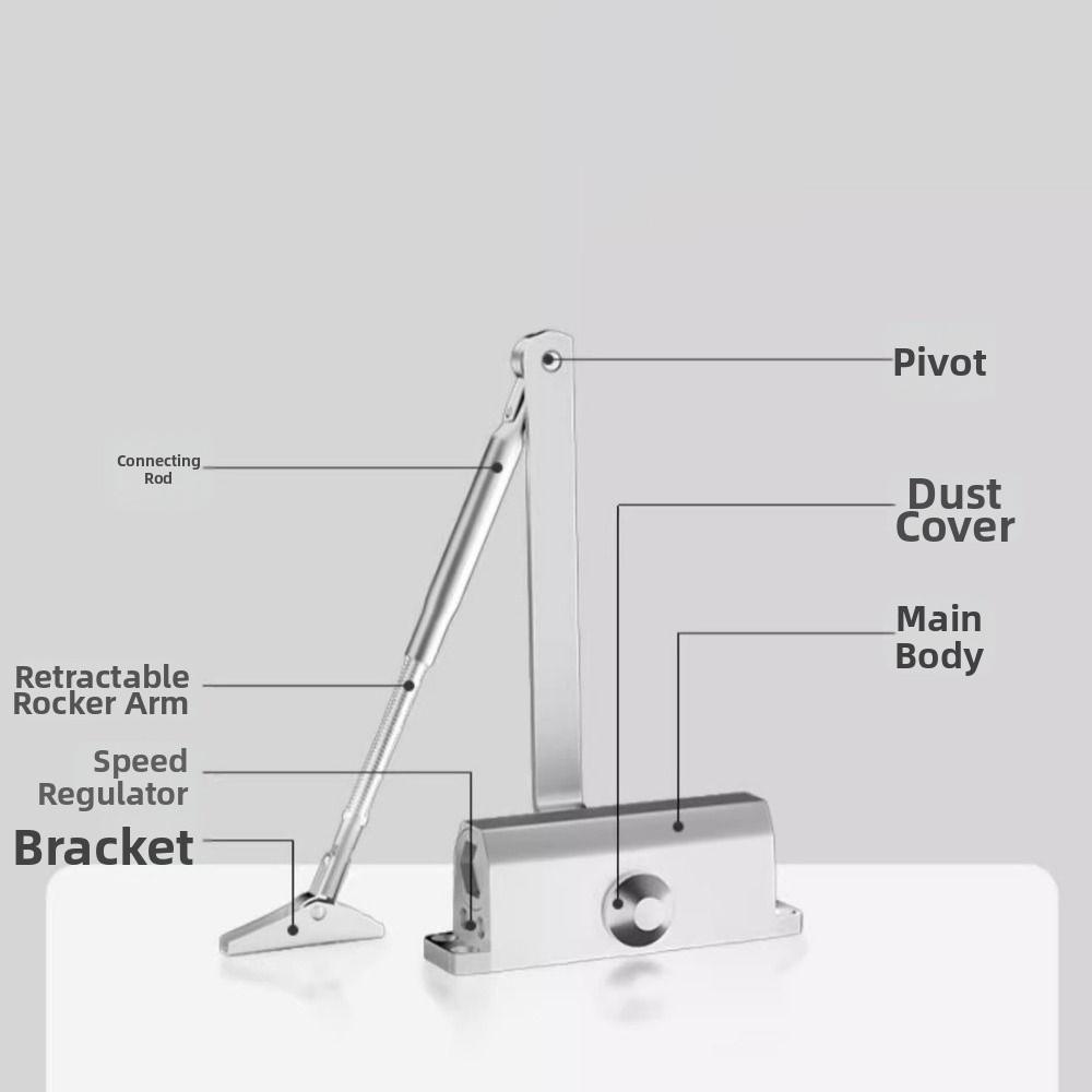 Adjustable Speed Hydraulic Buffer Mute Soft Closing Door Holder Hardware  Hardware Installation