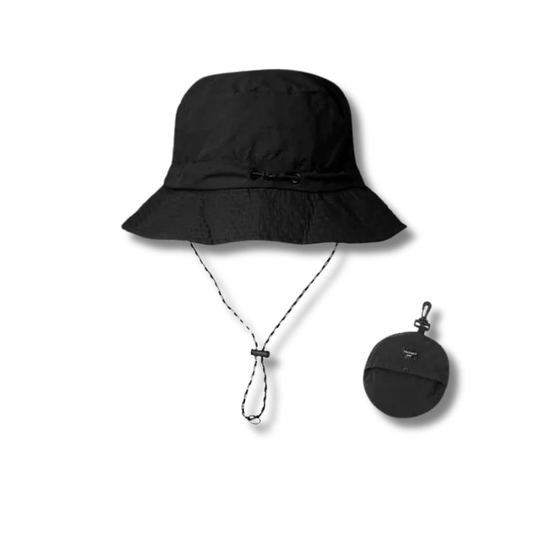 

Safari Hat for Men and UV Bucket Unisex Numbered [Capprecier] Women, Foldable, Protection, Waterproof, Breathable, Ultra-lightweight, Quick-drying чёрный