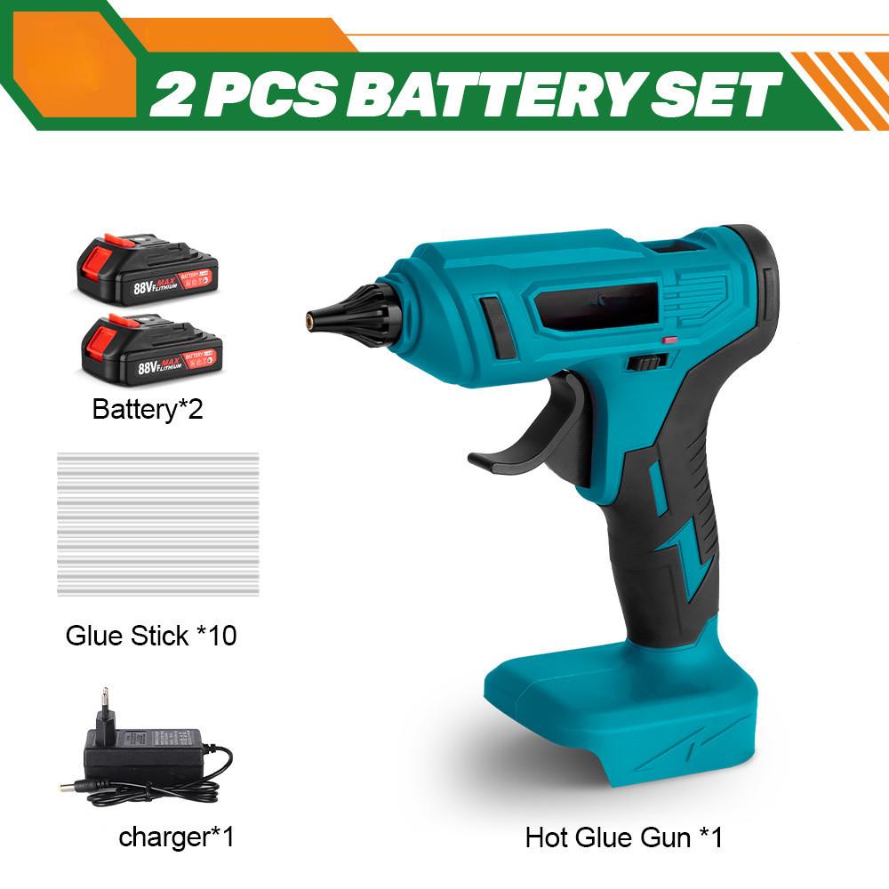 100W Cordless Electric Hot Melt Glue Gun 11mm Glue Stick Anti-scald Nozzle Rechargeable DIY Repair Tool