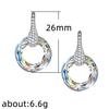 Accessories Fashion, Creative Color Zircon Earrings Women, Earrings Versatile Earrings