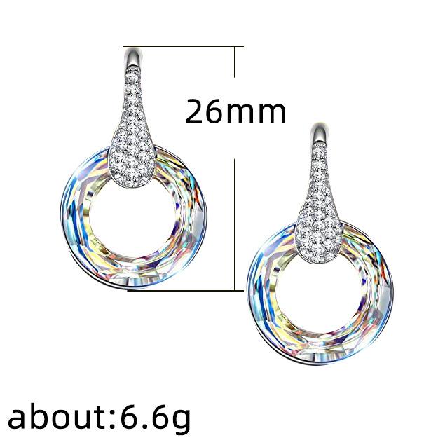 Accessories Fashion, Creative Color Zircon Earrings Women, Earrings Versatile Earrings