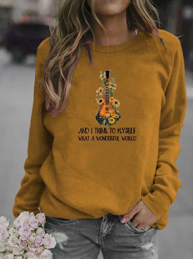 2026 Women's Printed Round Neck Hoodie