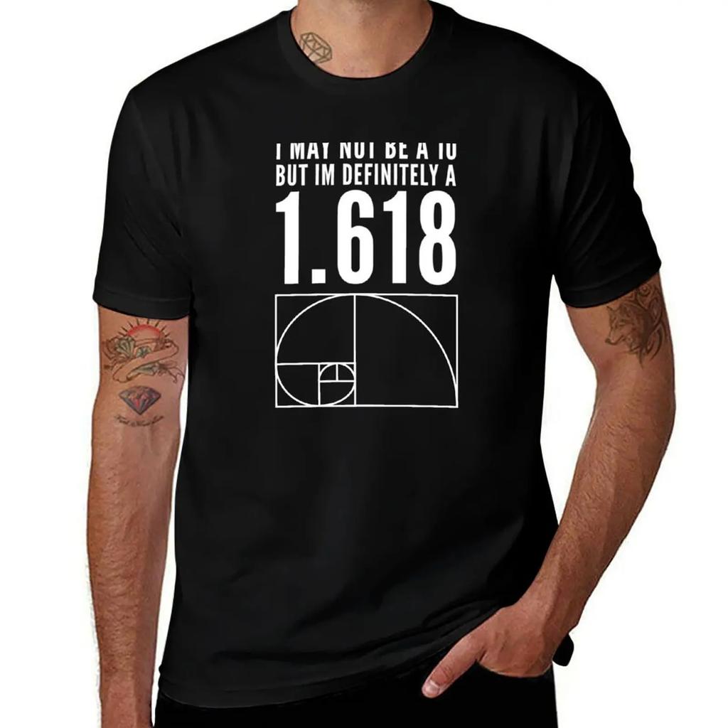 I may not be a 10 but Im definitely a 1618 Golden Ratio Fibonacci sequence Design TShirt quick drying mens white t shirts