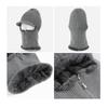 Zipper-open neck warmer brim hat (for men) (3 colors)