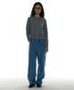PARTIMENTO WOMEN Asymmetrical Pocket Work Jeans_Light Blue