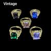 Medieval High-end Light Luxury Rhinestone Inlay, Atmospheric Versatile Retro Live Ring