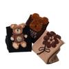 Women's Autumn and Winter Mid-calf Socks Cute Kawaii Bear Socks Warm Socks 3 Pairs