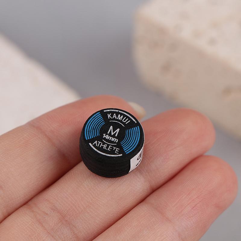 1Pc 14MM S/M/H Cue Tip Quality Pool Billiard Leather Cue Tip Nine-Ball Cue Head Cue Tip Hard Soft Head