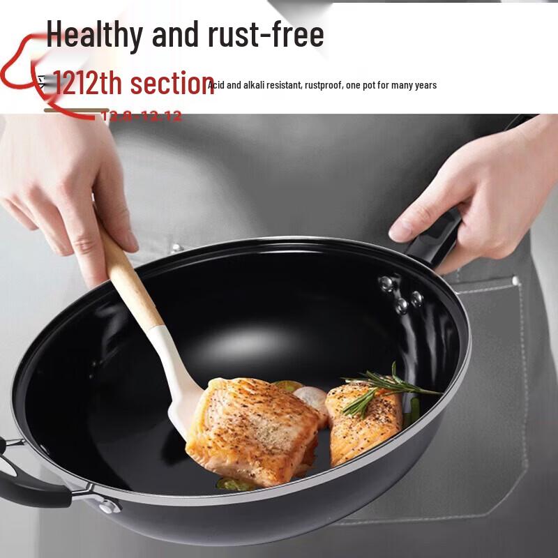 Kambach Flat Bottom Wrought Iron Non-Stick Wok