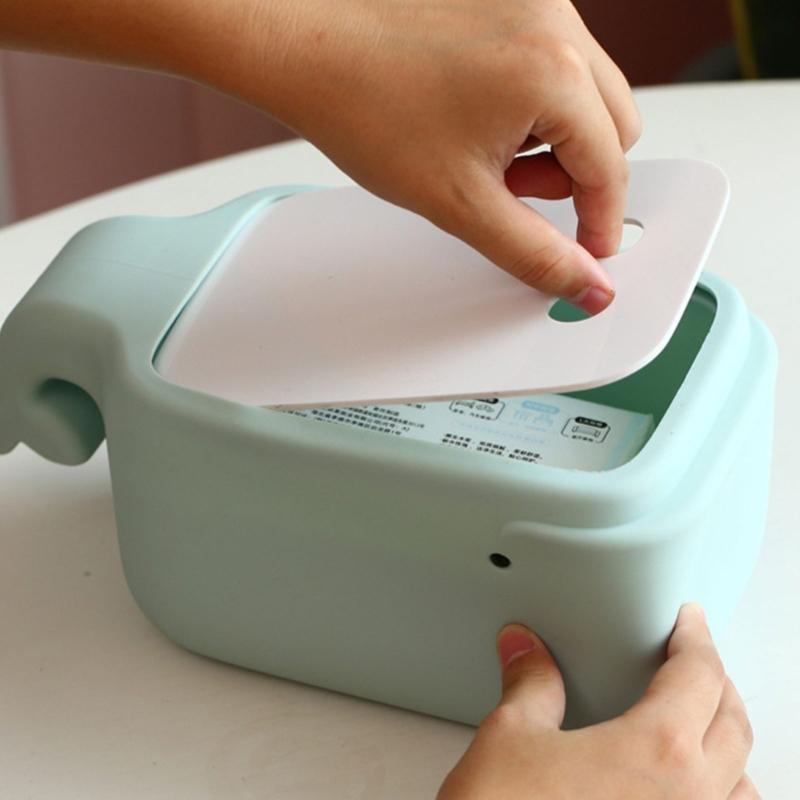 Abnehmbarer Boden Wal Taschentuchbox Abdeckung Silikon Walförmiger Papierhandtuchhalter für Heim- und Bürodekoration