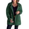 Fall Spring Women Jacket Loose Turn-down Collar Pockets Double Button Closure Warm Double-sided Woolen Coat Mid