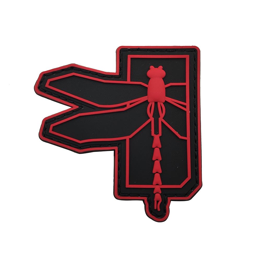 MC Camouflage Dragonfly Velcro Patch Morale Badge PVC Arm Patch Sticker