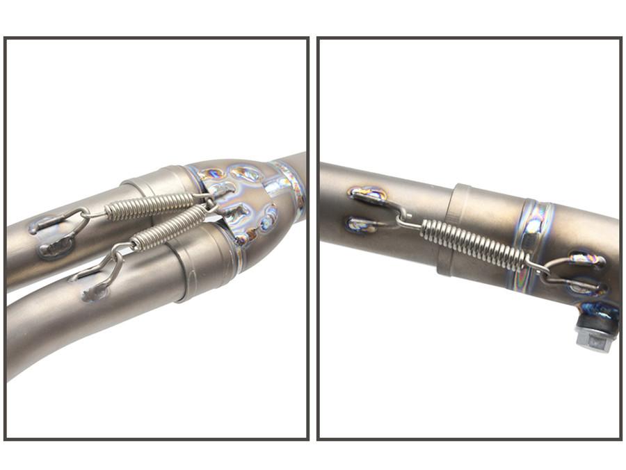 6 Pcs Rotatable Motorcycles 43mm Stainless Steel Exhaust Mounting Spring Silver