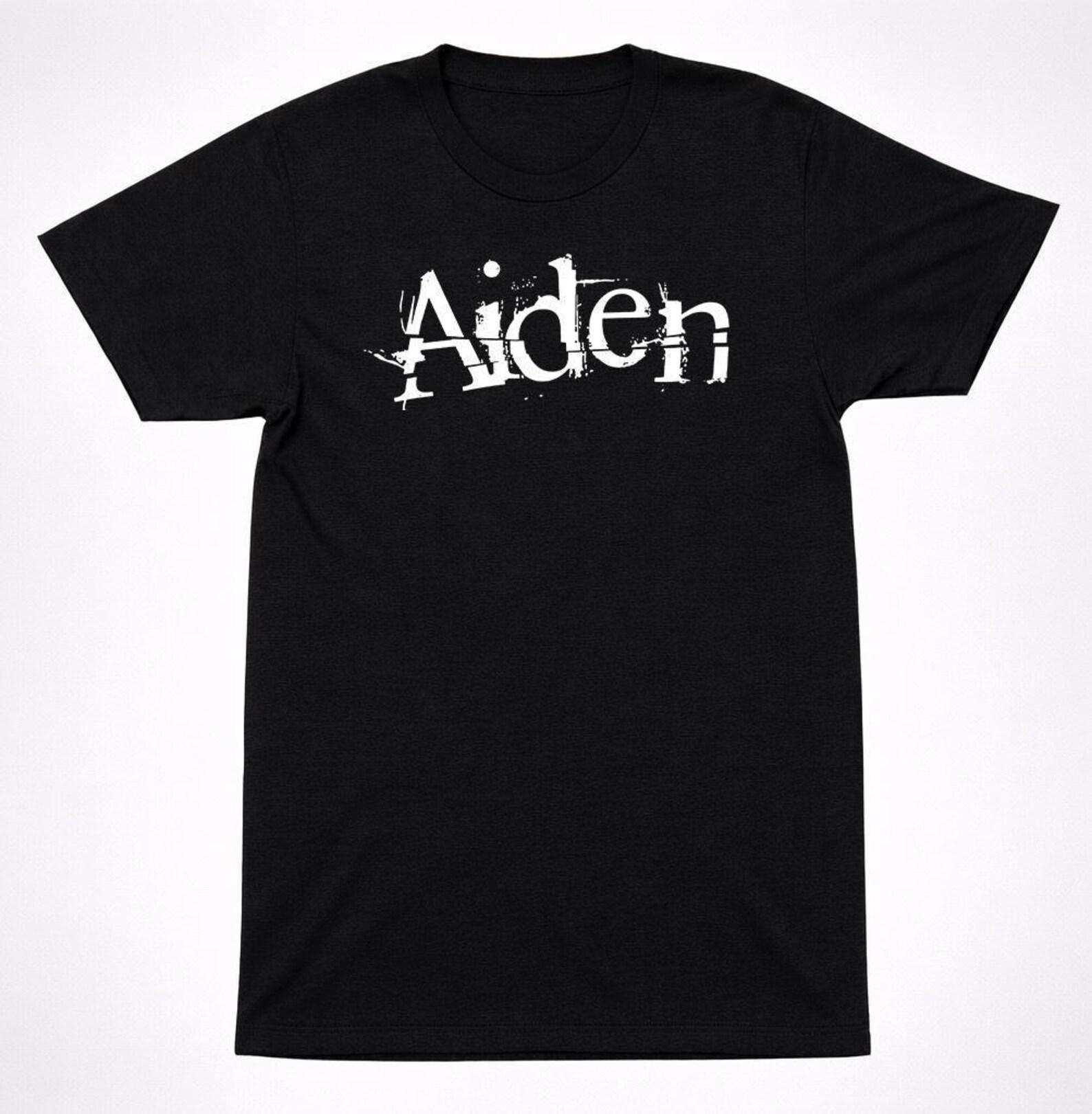 Aiden Post-Hardcore Band Shirt - Distressed Logo, Dark Emo Style 3XL