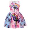 94256 Kids Girls Lily Lovebraids Printed Bow Sleeveless Casual Dress