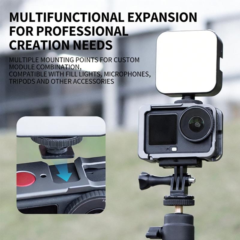 MultiFunctional Expansion Frame for Action 6 Cameras Frame Support Horizontal Vertical Shoot Quick Release Mechanism