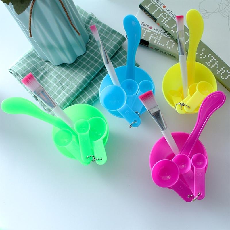 Conjunto de Tigela para Máscara e Tigela de Mistura e Conjunto de Seis Pincéis para Fazer Máscara Facial DIY Ferramentas de Beleza e Maquiagem