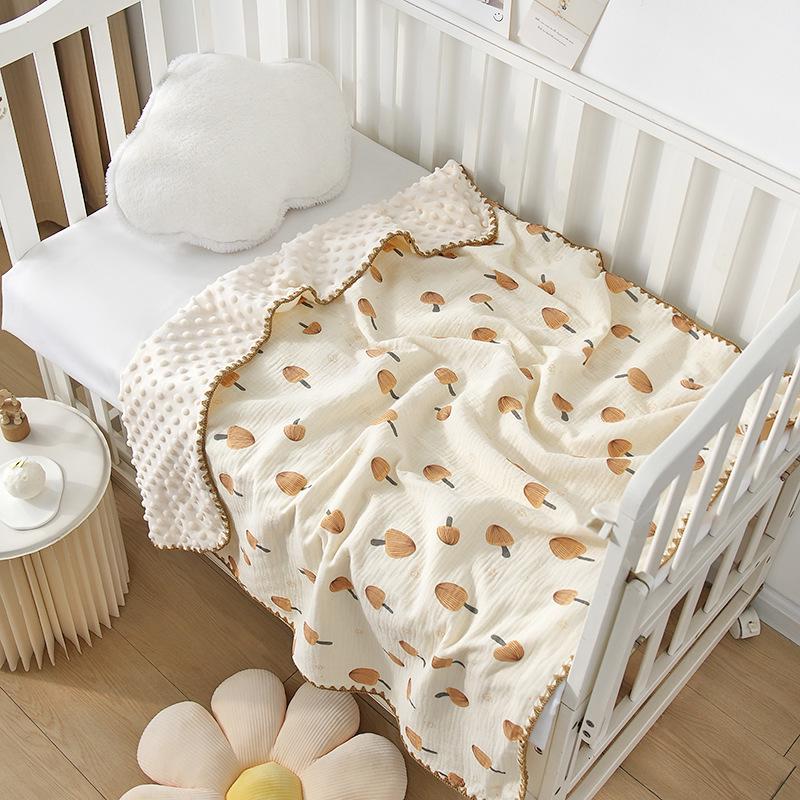Newborn Cotton Bean Blanket: Thin, Machine Washable, Ideal for Toddler Outings and Naps