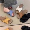 Flat sandals girl 2025 new summer retro ethnic fairy evening breeze bohemian beach outside slippers