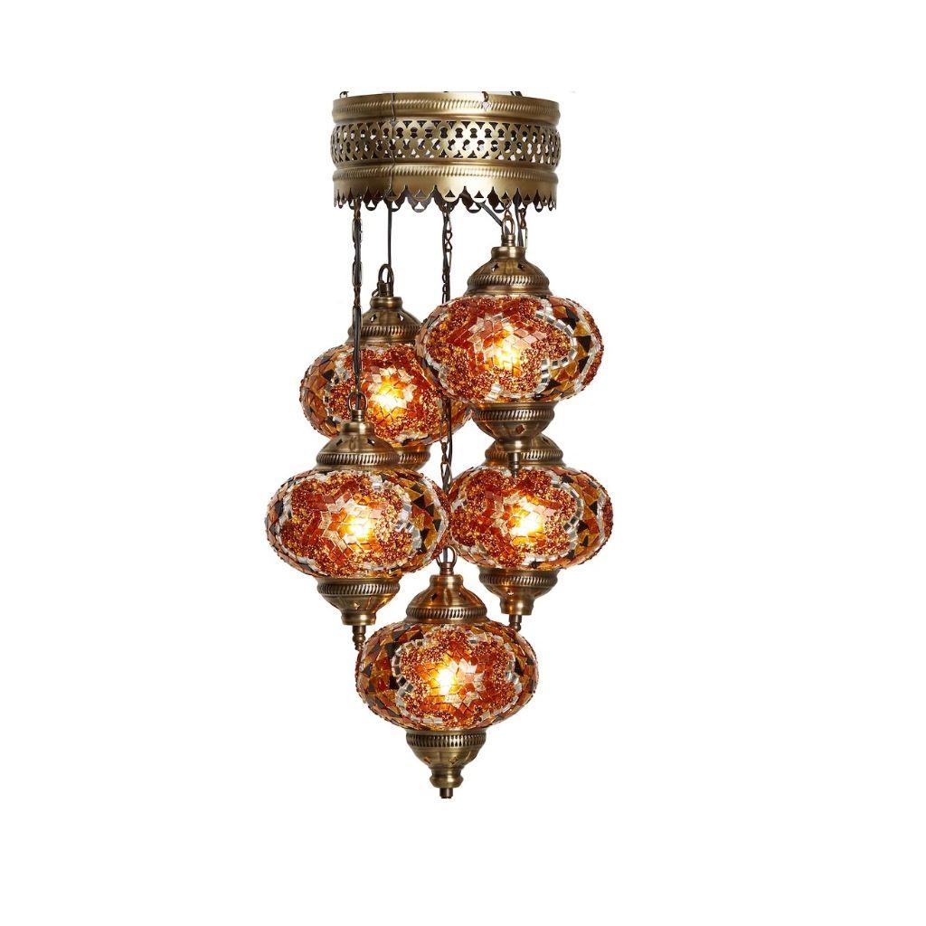5pc Turco Marocchino Colore Mosaico In Vetro Lampada Antica Lampada A Mosaico Bohemian Tiffany Soffitto Appeso Lampadario a Sospensione Lampadario