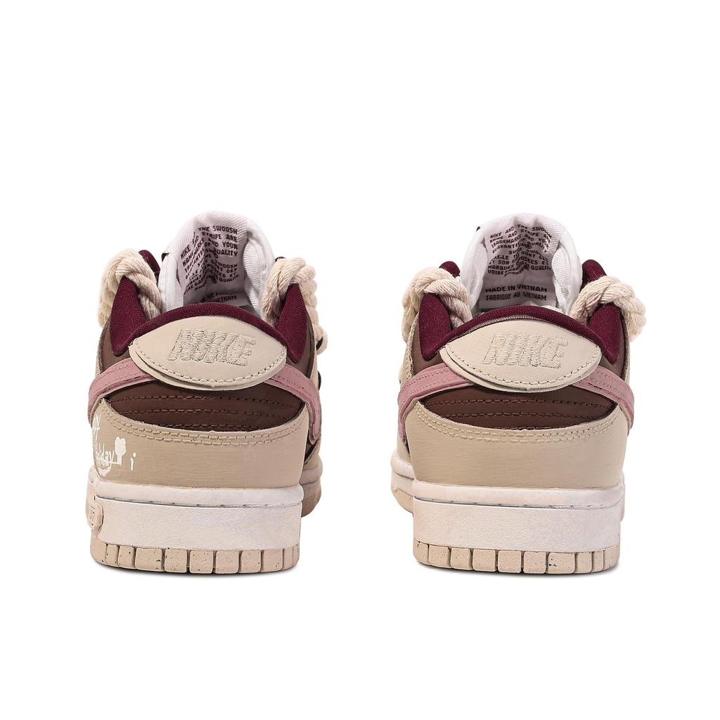 Nike Dunk Low top Skateboard Shoes Women's Beige Brown Powder DV1160-100(TeamM-)