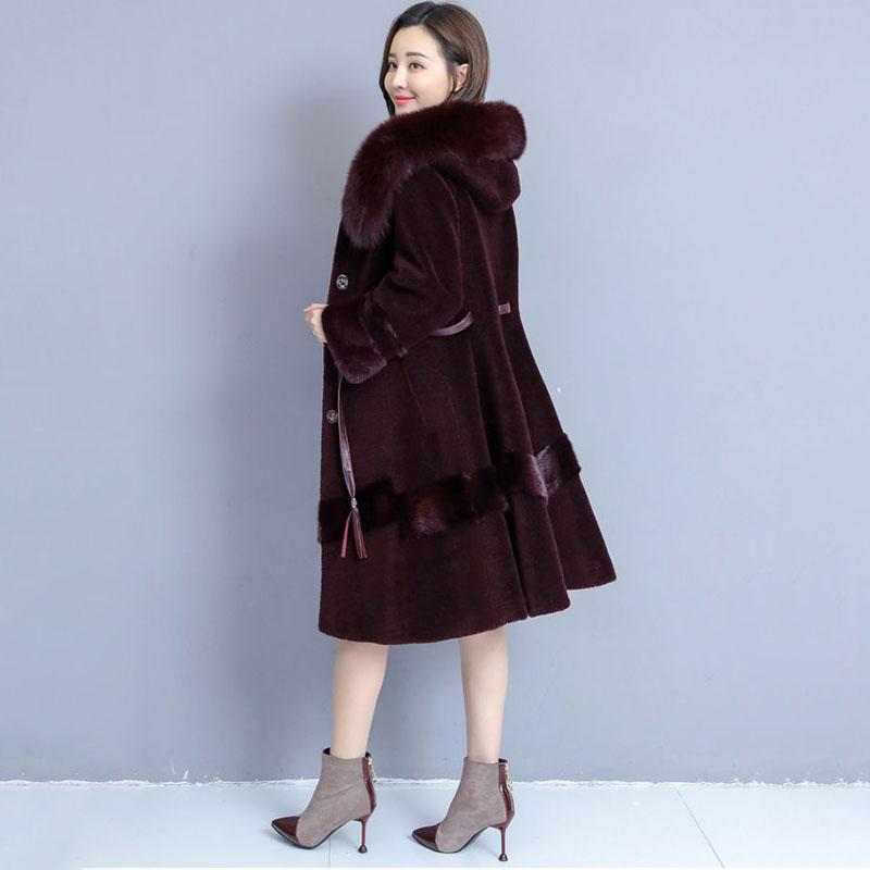 Long Sleeve Warmth Windbreaker Large Size Woolen Coat Spring and Autumn Large Size Woman's Clothing