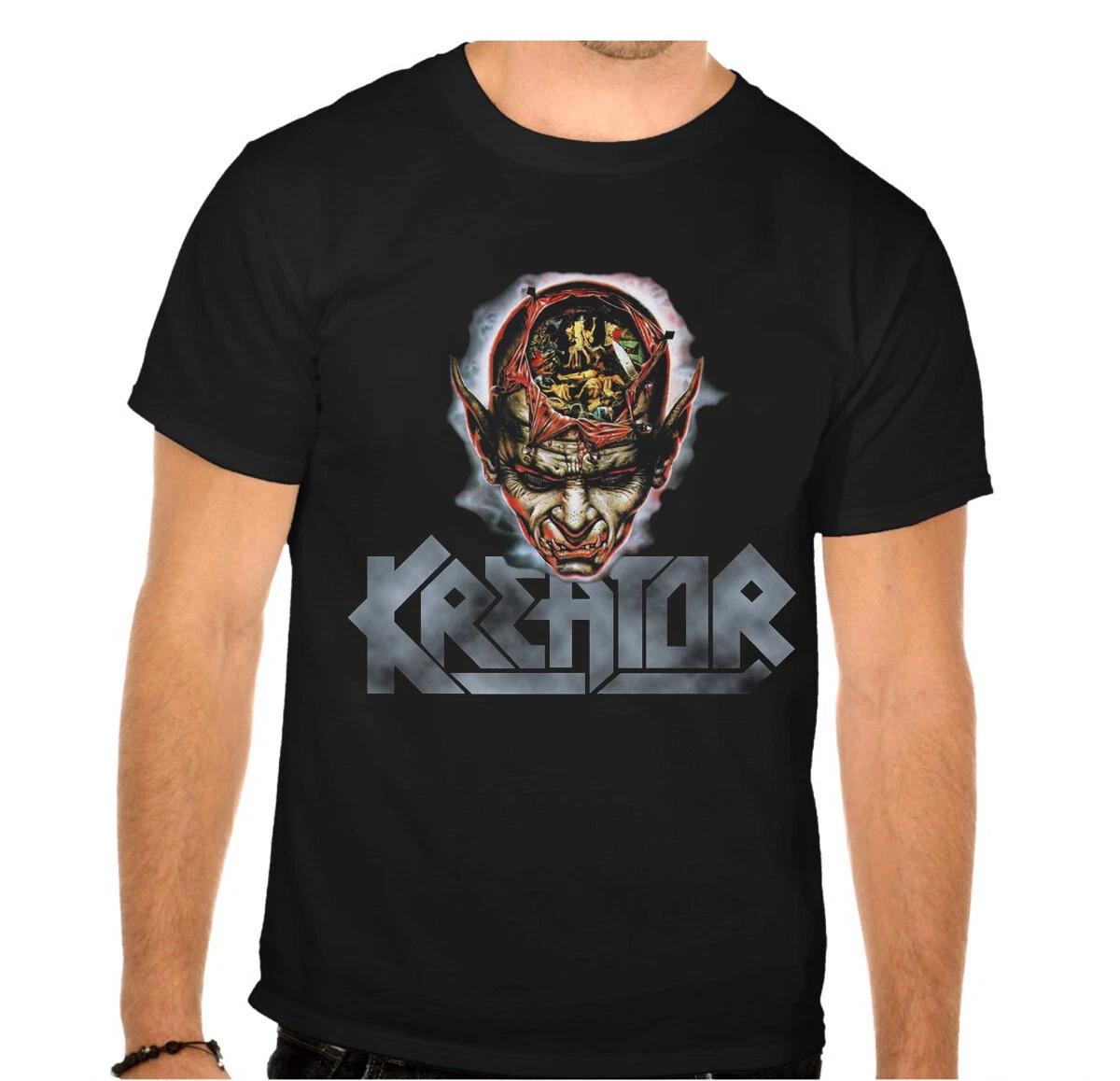 KREATOR Rock Band Rock Music Legends Black 100% Cotton T-shirt Mens Tees Top -940- 3XL