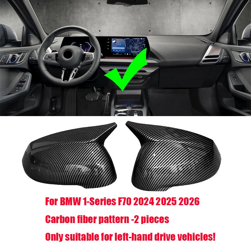 For BMW 1-Series F70 2024 2025 2026 Installation and pasting of anti scratch cover for horn shaped rearview mirror